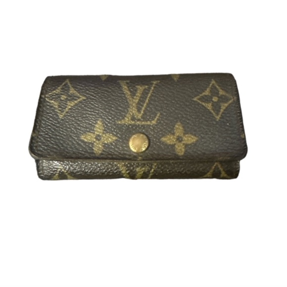 LOUIS VUITTON Vintage Multicles 4 Hooks Key Case Monogram Brown - Picture 1 of 6